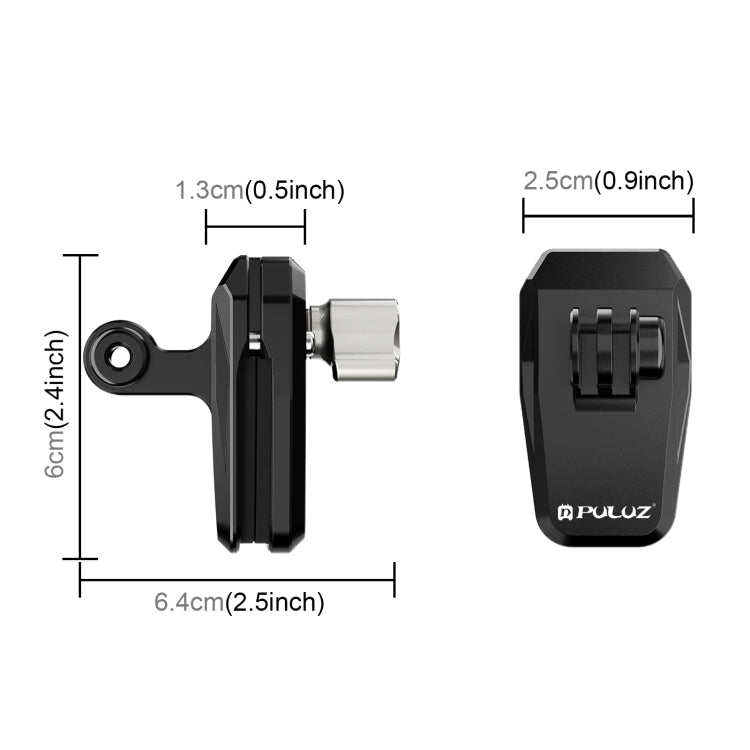 PULUZ Motorcycle Windshield Clip Bracket Camera Mount  - Black