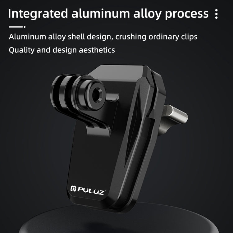 PULUZ Motorcycle Windshield Clip Bracket Camera Mount  - Black