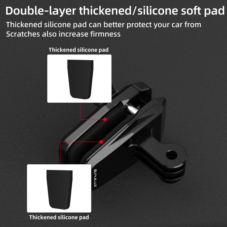 PULUZ Motorcycle Windshield Clip Bracket Camera Mount  - Black