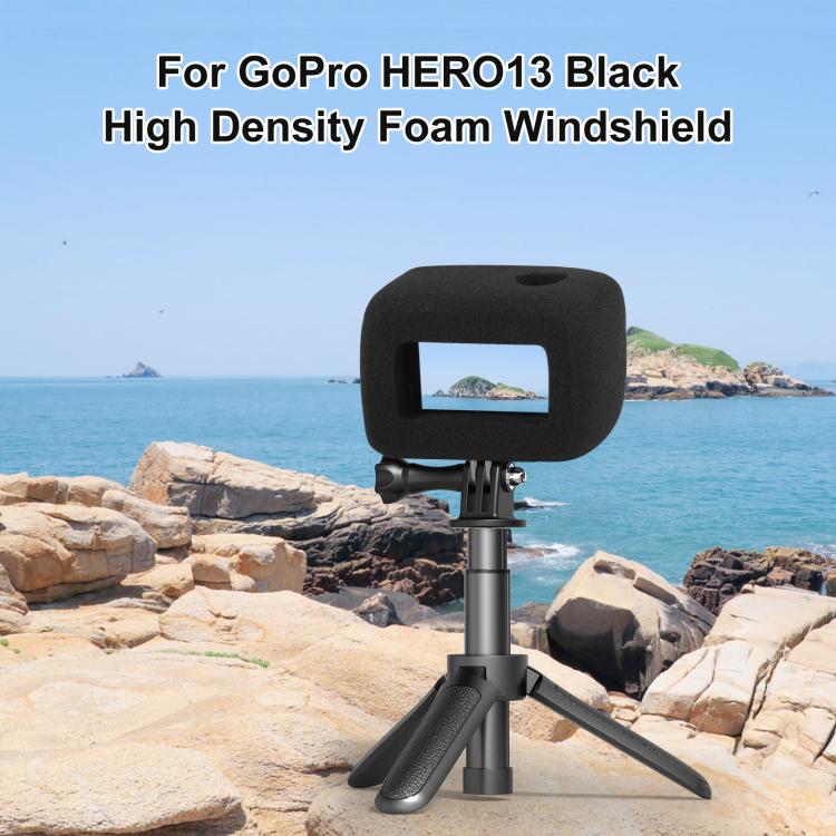 For GoPro HERO13 Black PULUZ Foam Windshield Housing Case  - Black