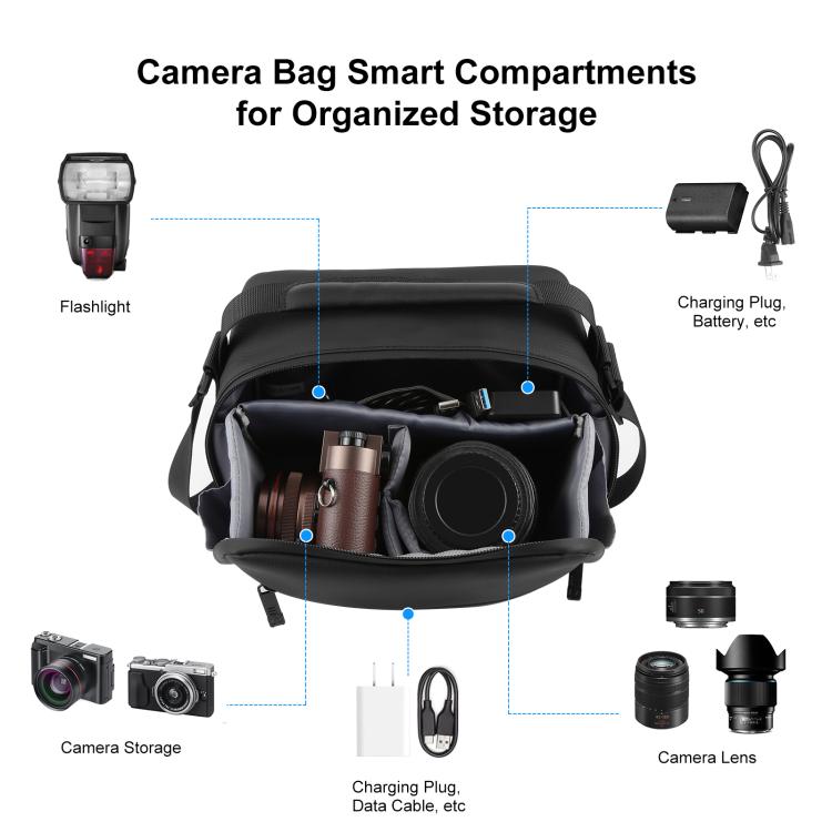 PULUZ Portable Carry Bag Single Shoulder Storage Bag for DJI Mini Series Drone / DJI Osmo Pocket Series  - Black