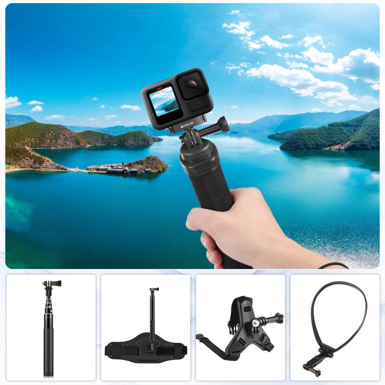 For GoPro HERO13 Black / MAX2 PULUZ Magnetic Quick Release Metal Base  - Black