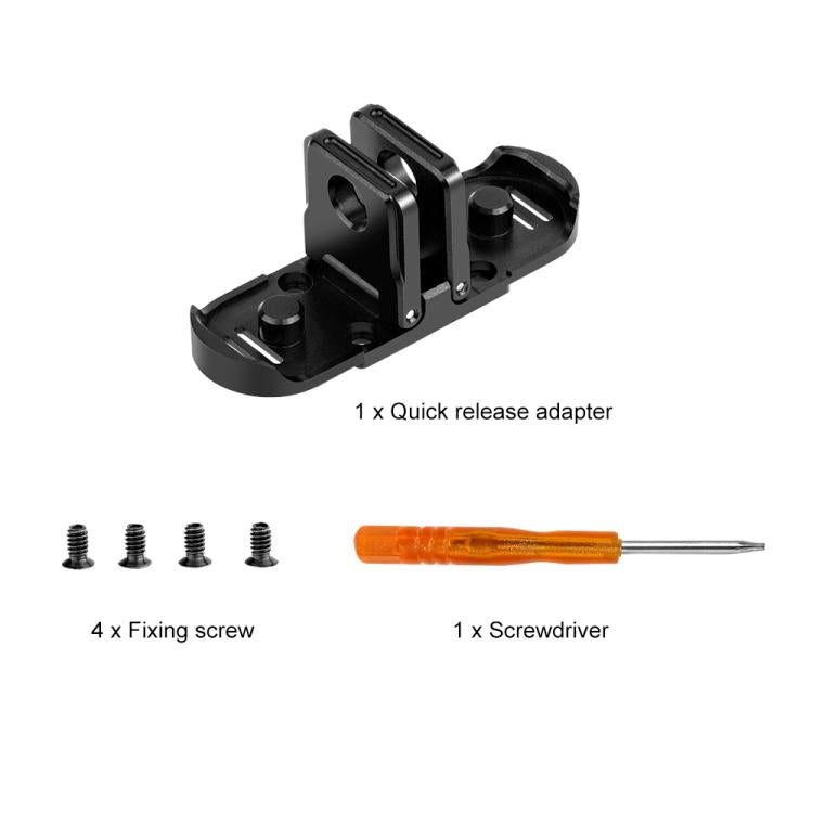 PULUZ Quick Release Magnetic Folding Base Adapter for GoPro HERO12 Black /11 Black /11 Black mini /10 Black /9 Black /8 Black / Max  - Black