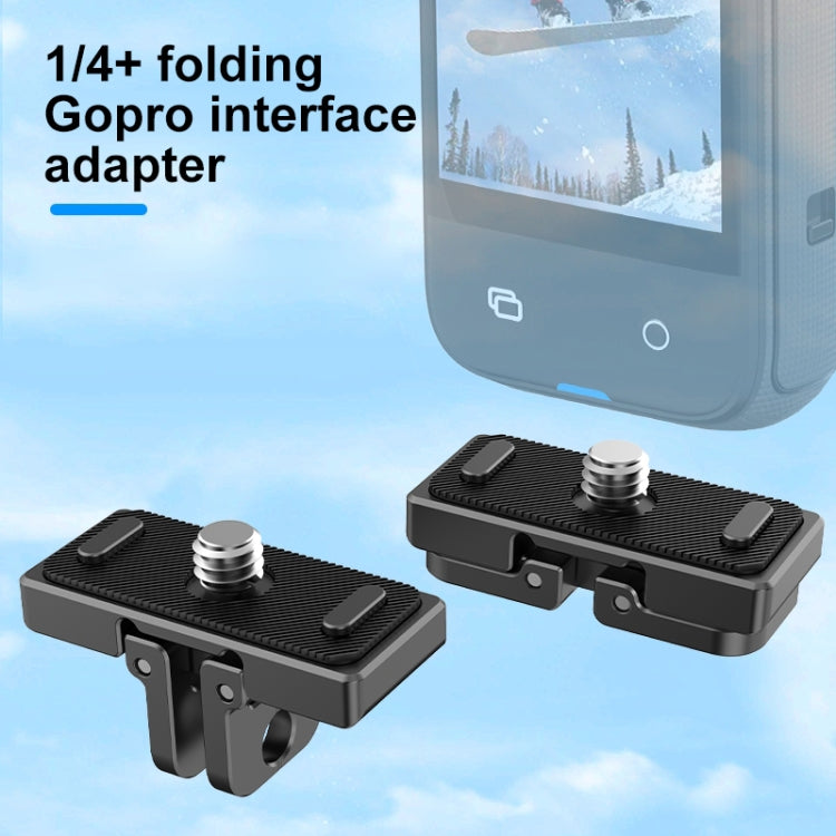 For Insta360 X4 / X3 PULUZ Quick Release 1 /4 inch Folding Base  - Black