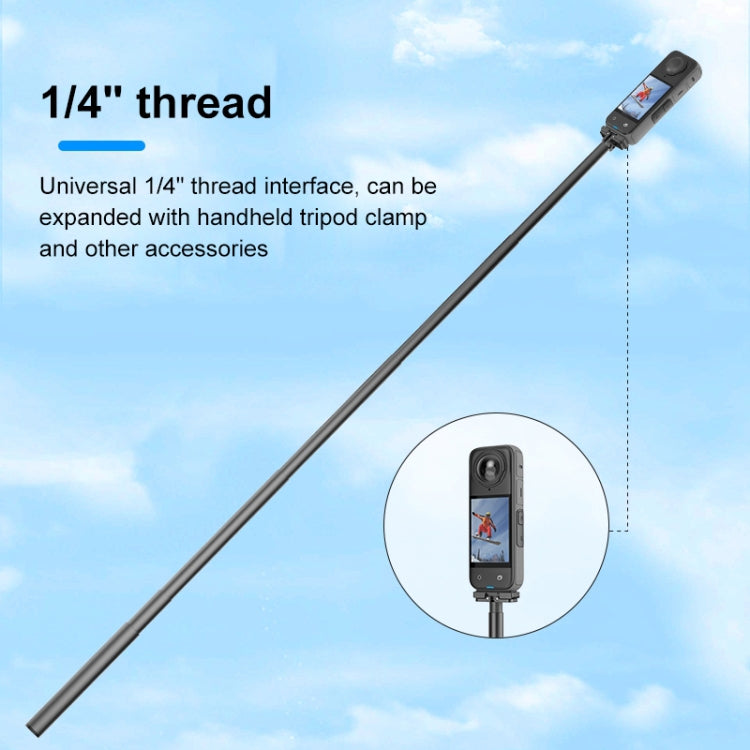For Insta360 X4 / X3 PULUZ Quick Release 1 /4 inch Folding Base  - Black