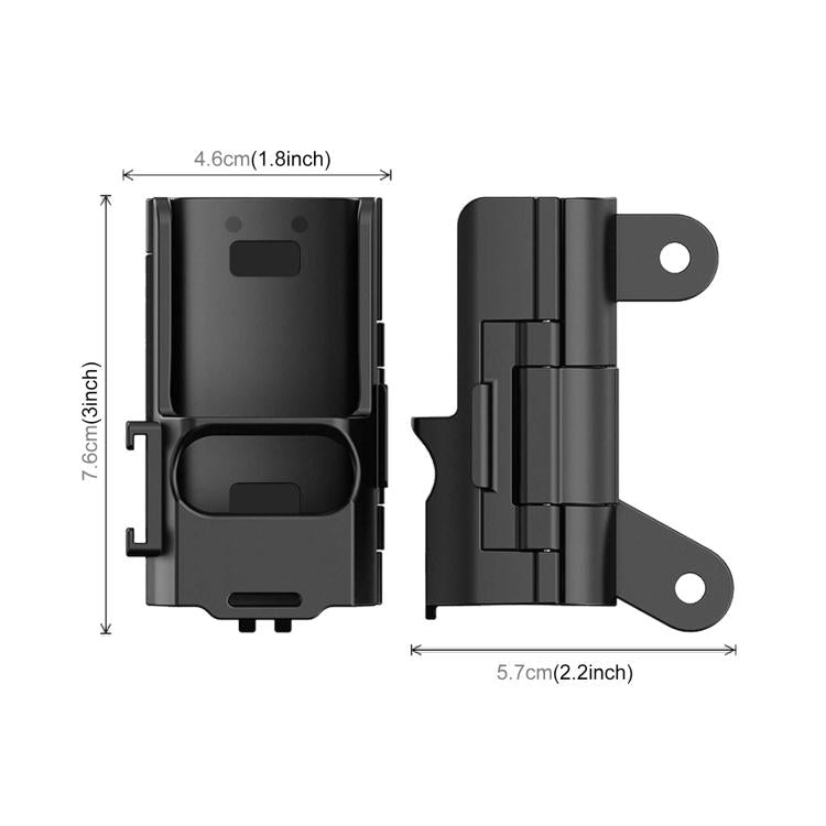 For DJI OSMO Pocket 3 PULUZ Plastic Protection Frame Expansion Cold Shoe Adapter Bracket  - Black