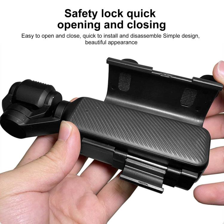 For DJI OSMO Pocket 3 PULUZ Plastic Protection Frame Expansion Cold Shoe Adapter Bracket  - Black