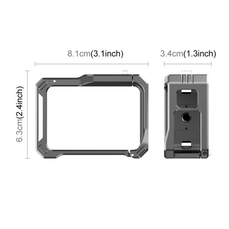 For GoPro HERO13 Black /12 Black /11 Black /10 Black /9 Black PULUZ Metal Camera Cage  - Black