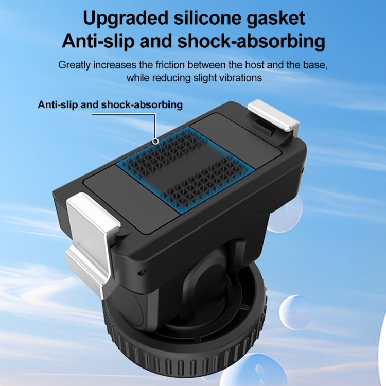 For DJI Osmo Action 5 Pro / 4 / 3 PULUZ Cold Shoe Gimbal Quick Release Base Adapter  - Black