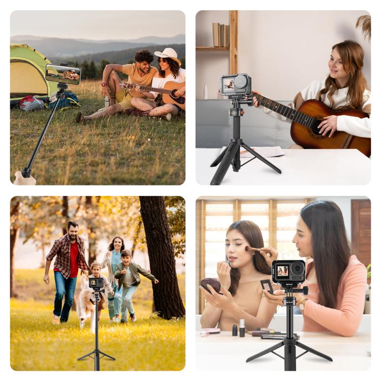 PULUZ Mini Magnetic Quick Release Selfie Stick Tripod  - Black