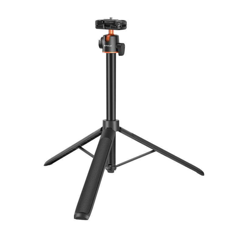 PULUZ 1.4m Phone Selfie Stick Tripod Vlog Live Streaming Holder with Phone Clip  - Black
