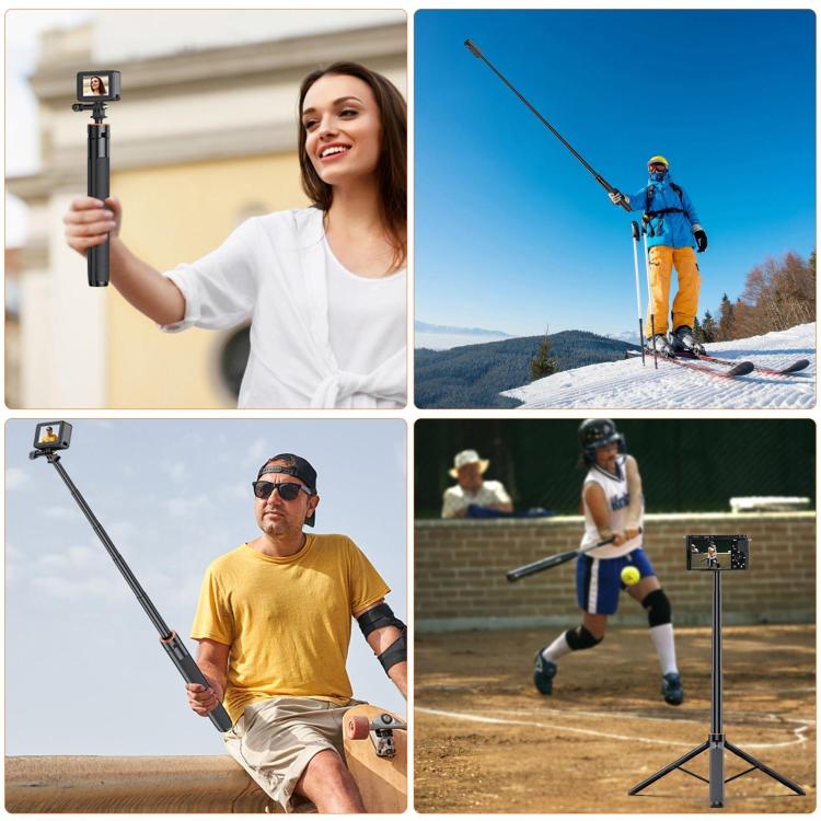 [US Warehouse] PULUZ 1.4m Action Camera Selfie Stick Tripod Vlog Live Streaming Holder