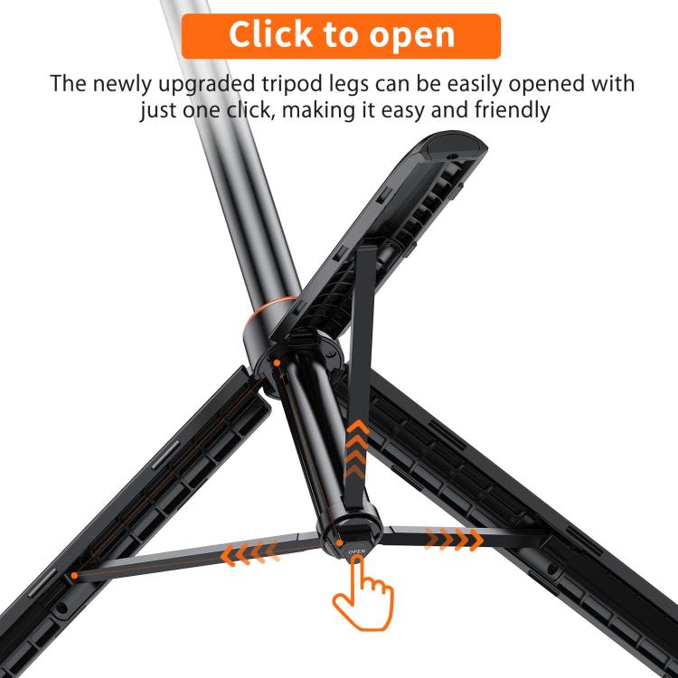 PULUZ 1.4m Action Camera Selfie Stick Tripod Vlog Live Streaming Holder  - Black