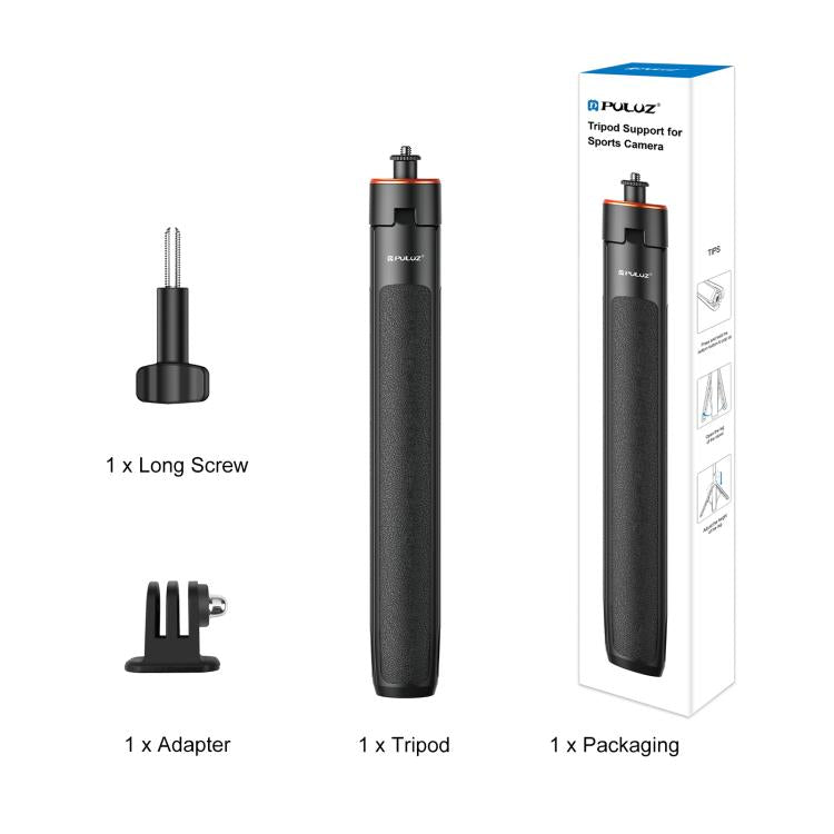 PULUZ 1.4m Action Camera Selfie Stick Tripod Vlog Live Streaming Holder  - Black