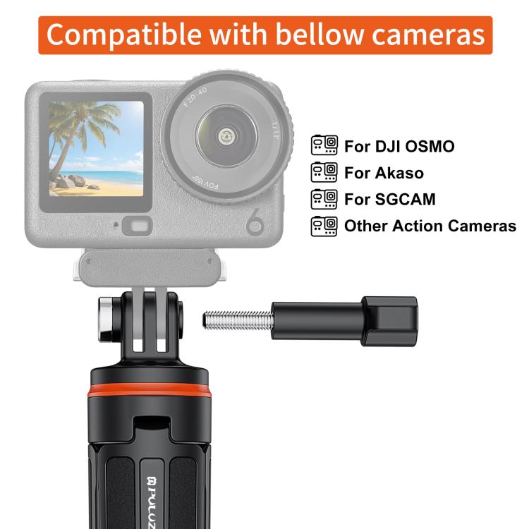 PULUZ Action Camera Extension Tripod Selfie Stick Stand for GoPro  - Black