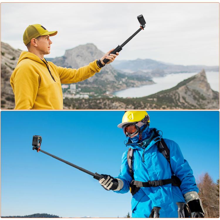 PULUZ Action Camera Extension Tripod Selfie Stick Stand for GoPro  - Black