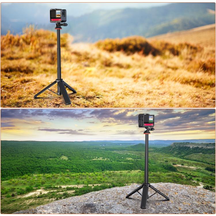 PULUZ Action Camera Extension Tripod Selfie Stick Stand for GoPro  - Black