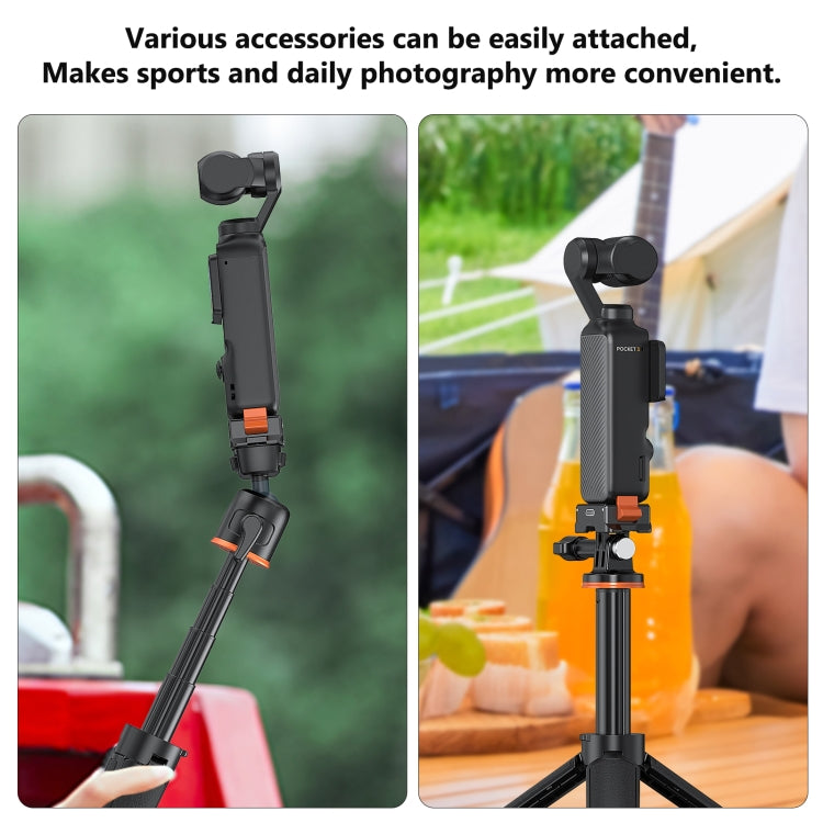For DJI Osmo Pocket 3 PULUZ Type-C Charging Base Quick Release Mount Adapter  - Black