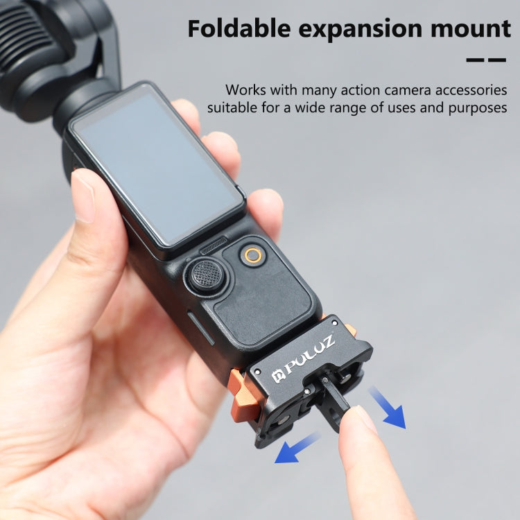 For DJI Osmo Pocket 3 PULUZ Type-C Charging Base Quick Release Mount Adapter  - Black