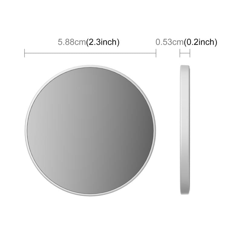 PULUZ Mobile Phone MagSafe Magnetic Makeup Mirror Rear Camera Video Selfie Mirror  - White
