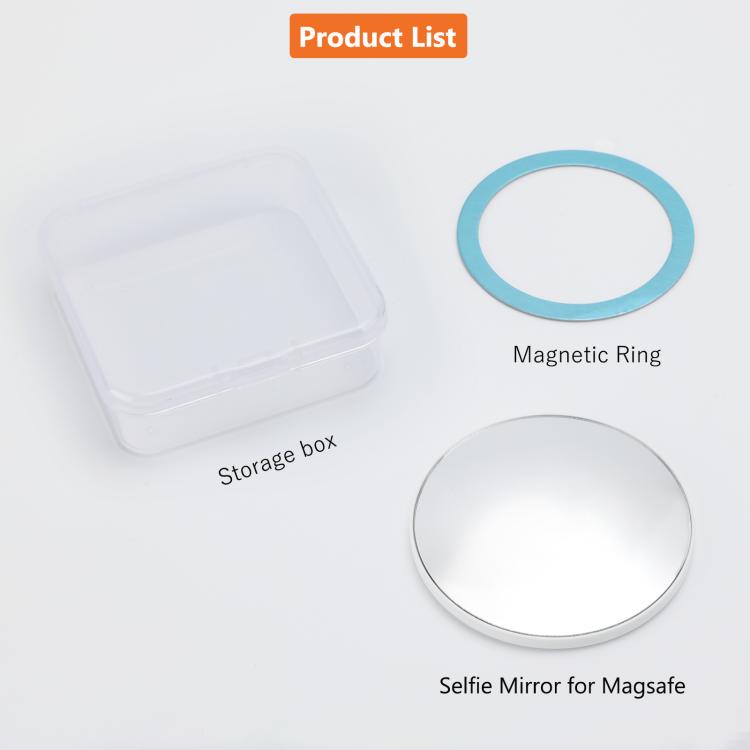 PULUZ Mobile Phone MagSafe Magnetic Makeup Mirror Rear Camera Video Selfie Mirror  - White