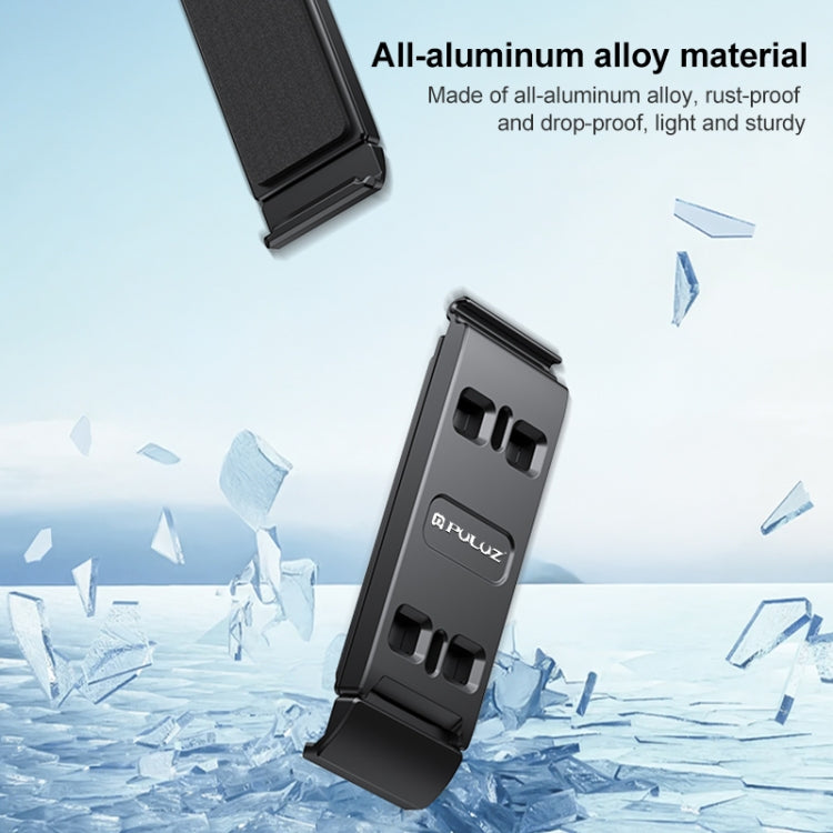 PULUZ Aluminum Alloy Vertical Shooting Magnetic Quick-release Battery Side Interface Cover for Insta360 Ace Pro 2  - Black