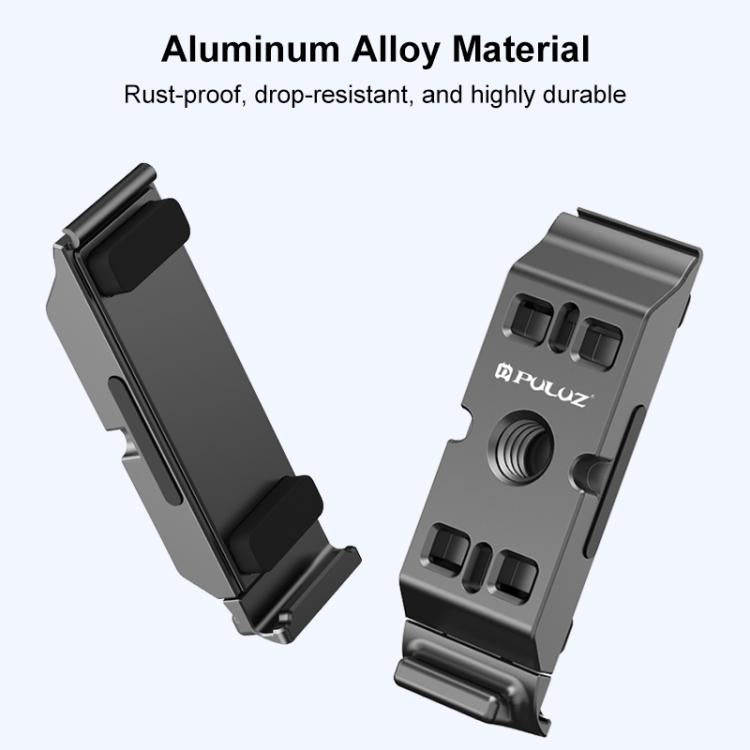 PULUZ ACE / AC Aluminum Alloy Vertical Shooting Magnetic Quick-release Battery Side Interface Cover for Insta360 Ace Pro 2  - Black