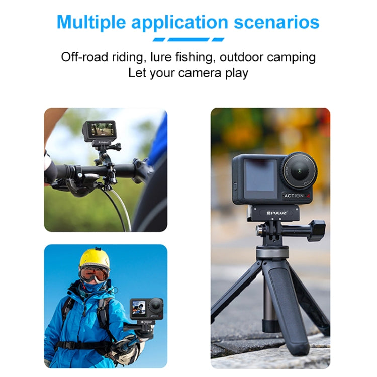 For DJI Osmo Action 5 Pro / 4 / 3 / Osmo 360 PULUZ Magnetic Quick Release Metal Base  - Black