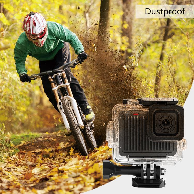 For GoPro HERO 4K 2024 PULUZ 60m / 196ft Waterproof Housing Protective Case with Buckle Basic Mount & Screw  - Transparent