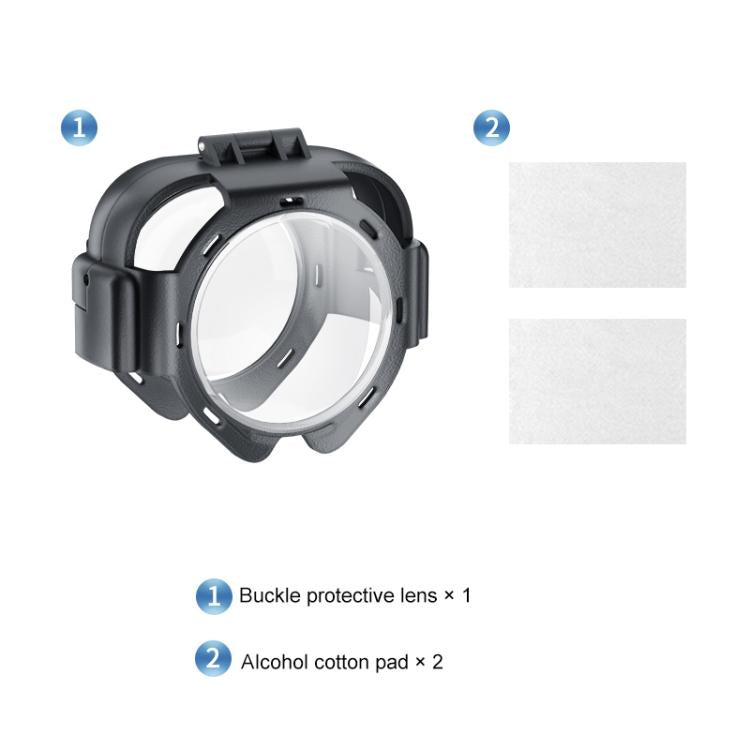 For Insta360 X5 PULUZ Snap-on Optical Tempered Glass Lens Guard Protective Cover  - Transparent
