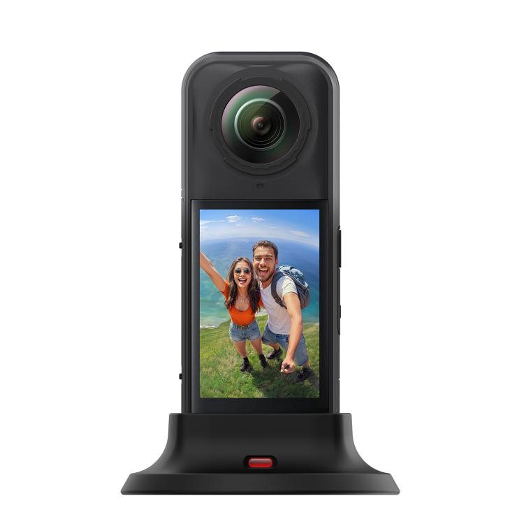 For Insta360 X5 PULUZ Silicone Dock Desktop Adhesive Base Bracket  - Black