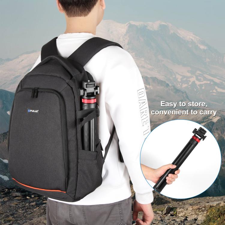 PULUZ 2m 8-section Aluminum Alloy Broadcast Fill Light Bracket Telescopic Tripod  - Black