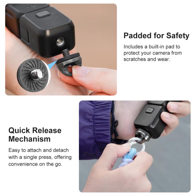 PULUZ Sports Camera Lanyard Long Adjustable Anti-lost Rope for DJI OSMO Pocket 4 / 3 / Insta360 X5