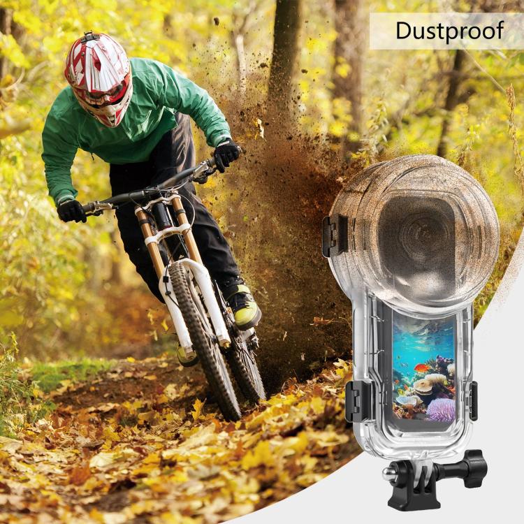 For Insta360 X5 PULUZ 60m Waterproof Sealed Diving Case  - Transparent