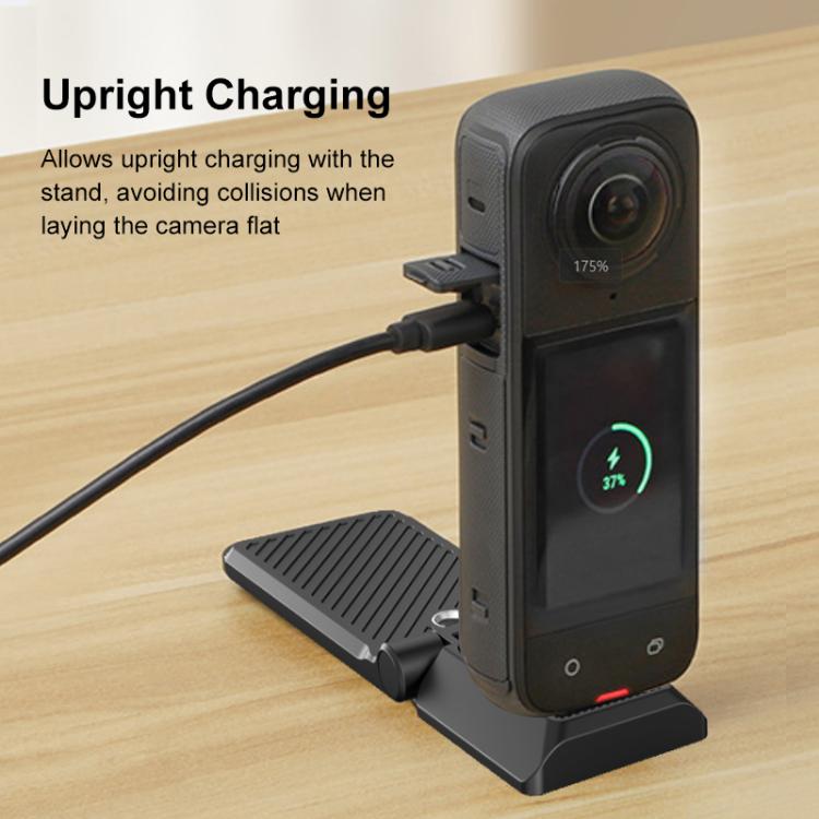 PULUZ Folding Magnetic Mount Base L Bracket For Insta360 X4 / X5 / DJI Pocket 4 / 3  - Black