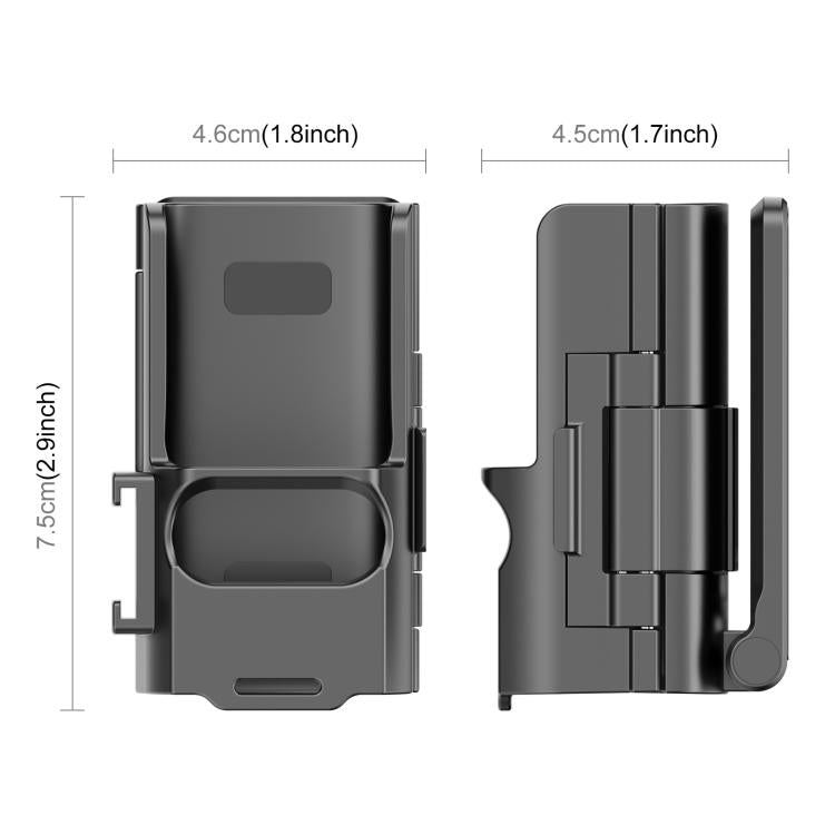 For DJI Osmo Pocket 3 PULUZ Folding Magnetic Mount Base Bracket  - Black