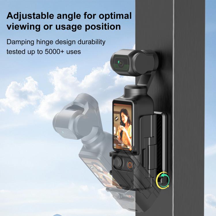 For DJI Osmo Pocket 3 PULUZ Folding Magnetic Mount Base Bracket  - Black