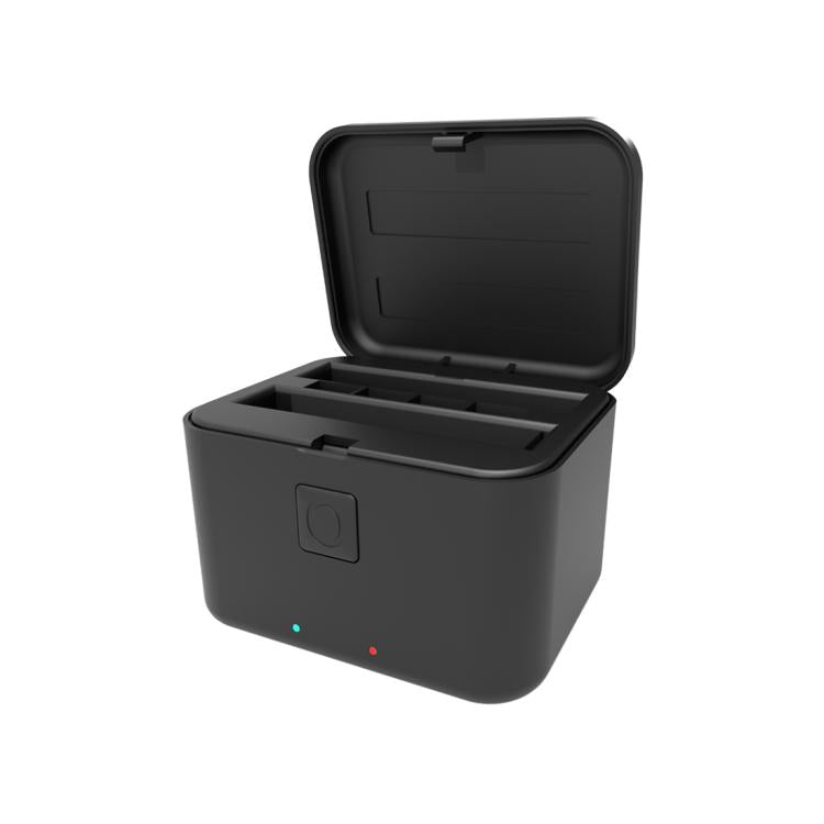 For Insta360 X5 PULUZ Dual-Batteries Charging Box Battery & Memory Card Storage Case  - Black