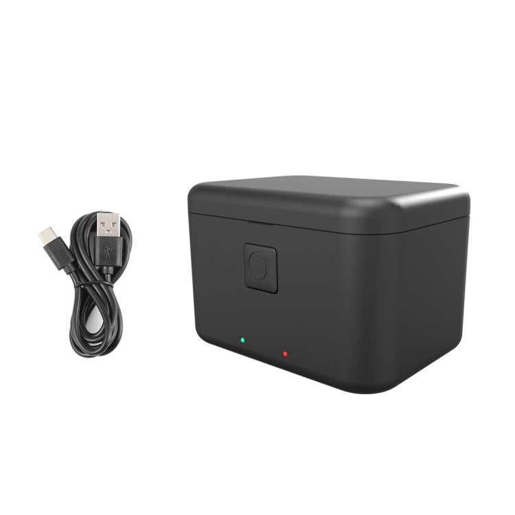 For Insta360 X5 PULUZ Dual-Batteries Charging Box Battery & Memory Card Storage Case  - Black
