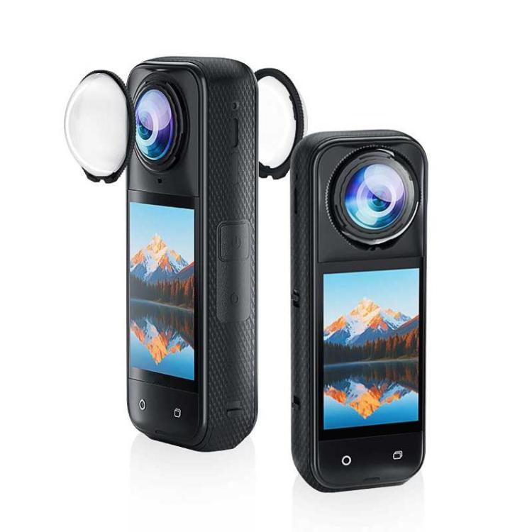 For Insta360 X5 PULUZ Standard Rotation PC Lens Guard  Protective Cover  - Transparent