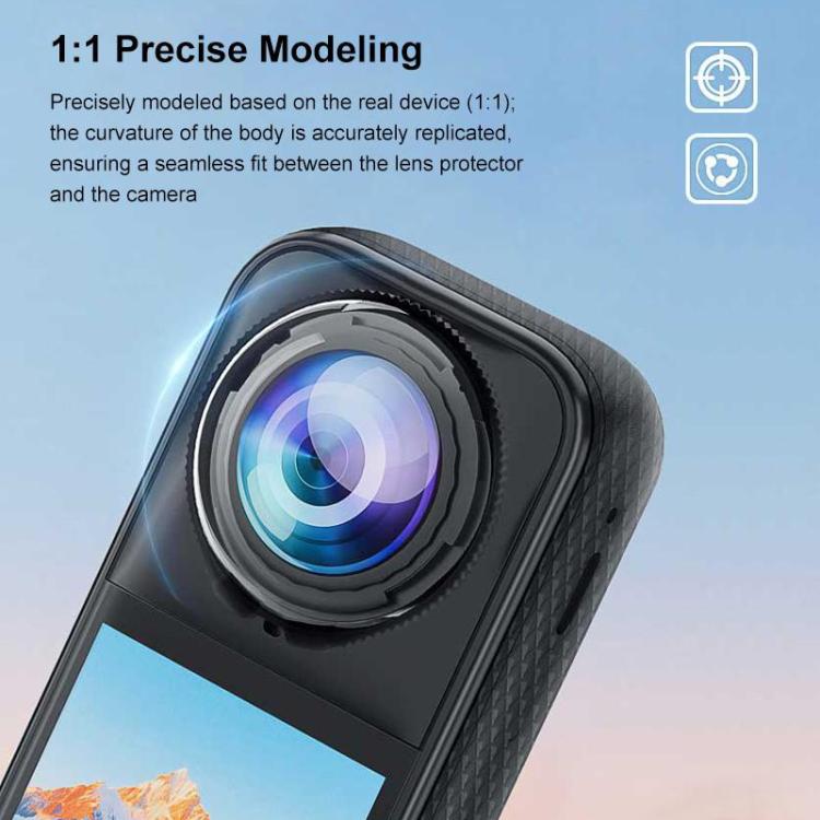 For Insta360 X5 PULUZ Standard Rotation PC Lens Guard  Protective Cover  - Transparent
