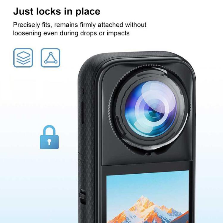 For Insta360 X5 PULUZ Standard Rotation PC Lens Guard  Protective Cover  - Transparent