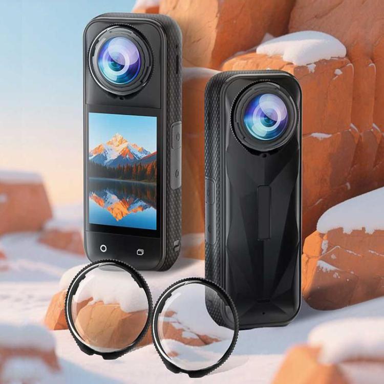 For Insta360 X5 PULUZ Standard Rotation PC Lens Guard  Protective Cover  - Transparent