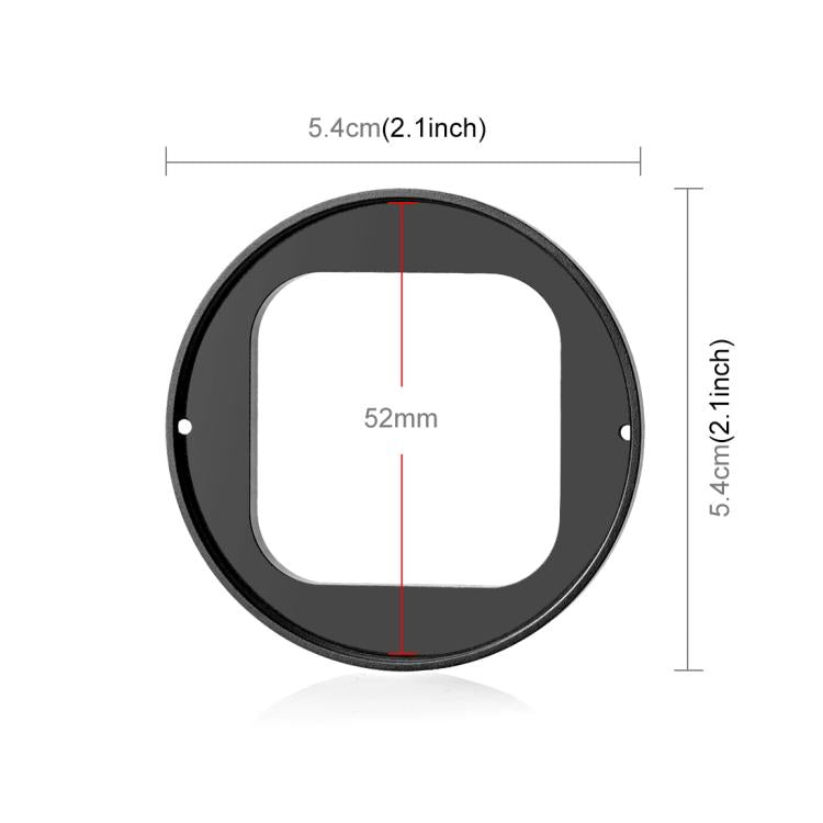 For Insta360 Ace Pro 2 PULUZ 52mm UV Lens Filter Adapter Ring with Lens Cover  - Black
