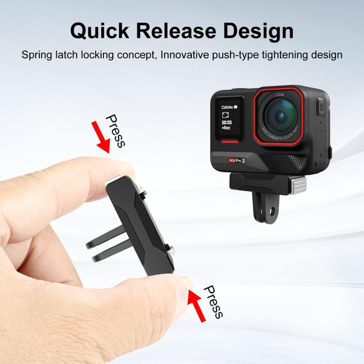 For Insta360 X5 / X4 Air / Ace Pro / Ace Pro 2 PULUZ Magnetic Quick Release Base Mount  - Black