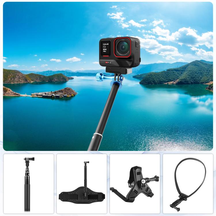 For Insta360 X5 / X4 Air / Ace Pro / Ace Pro 2 PULUZ Magnetic Quick Release Base Mount  - Black