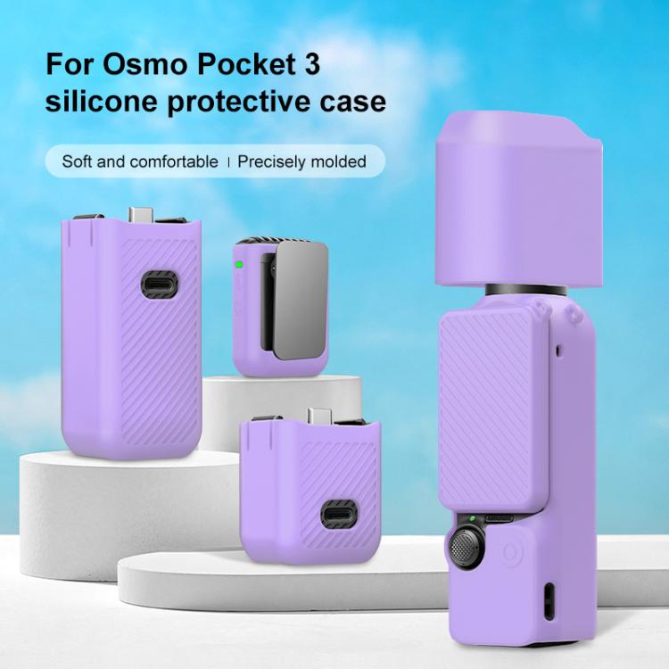 For DJI OSMO Pocket 3 PULUZ 6 in 1 Body Lens Handle Screen Mic Silicone TPU Cover