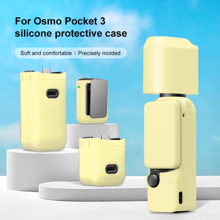 For DJI OSMO Pocket 3 PULUZ 6 in 1 Body Lens Handle Screen Mic Silicone TPU Cover
