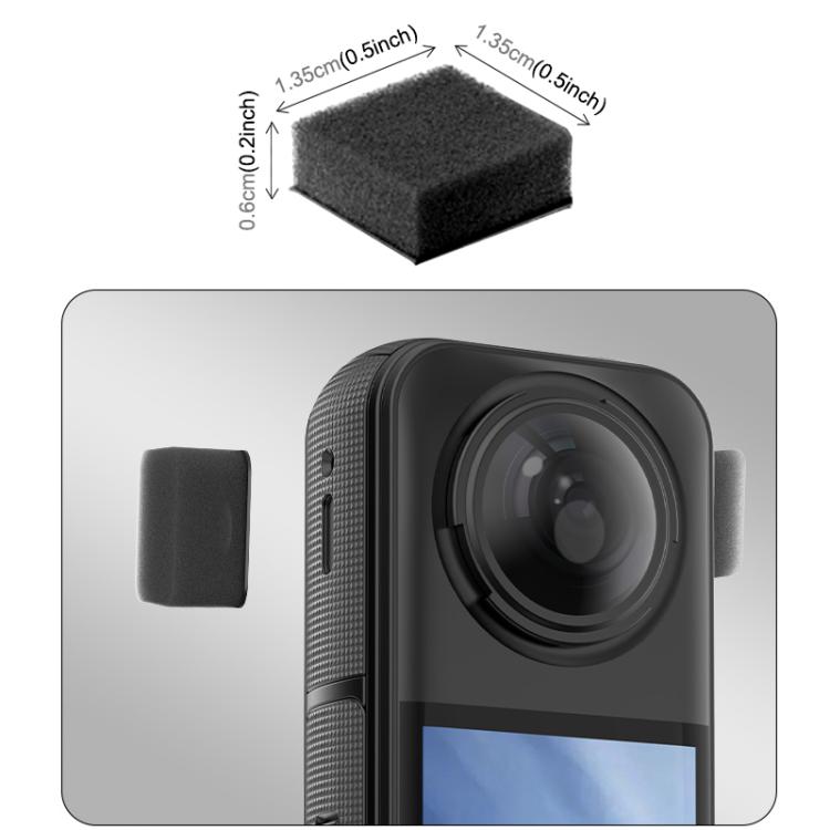 For Insta360 X5 / X4 / X3 PULUZ 6pcs Noise Reduction Windshield Foam Gasket  - Black