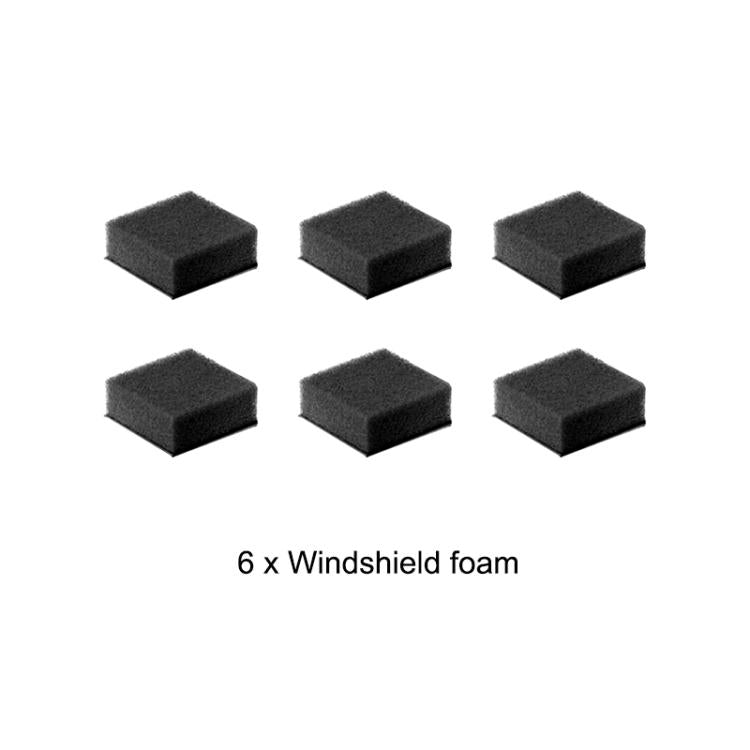 For Insta360 X5 / X4 / X3 PULUZ 6pcs Noise Reduction Windshield Foam Gasket  - Black
